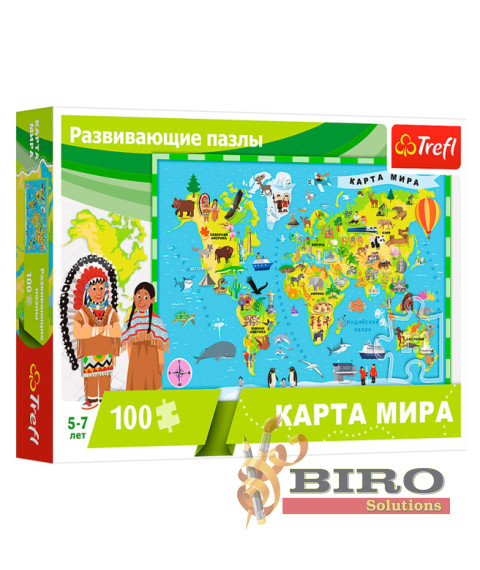 TF Puzzle "100 Educational - World Map"(ru)